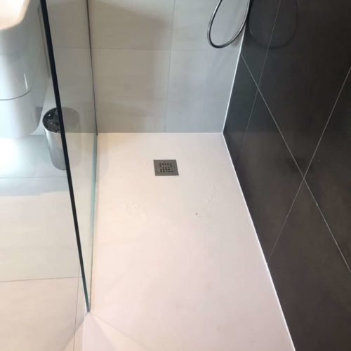 Monochrome Bathroom and Walk in Shower
