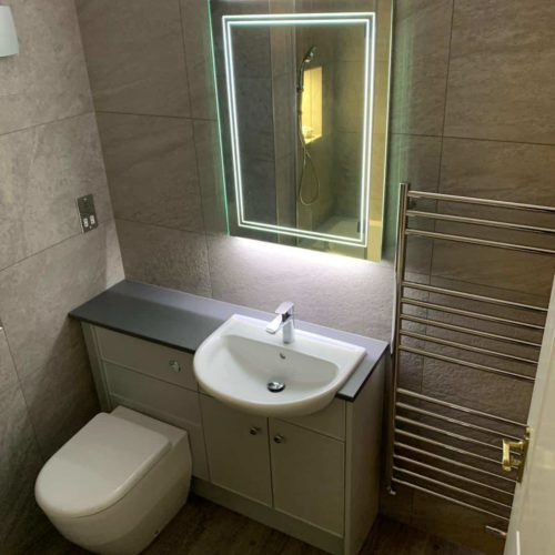 Walk in Shower with Fitted Furniture