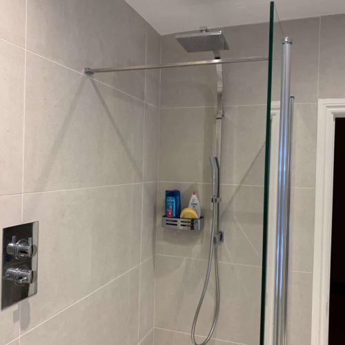 Large Walk in Shower with Fitted Furniture