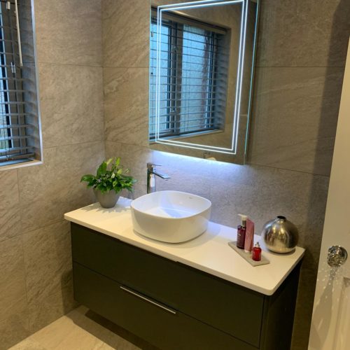 Large Walk in Shower room with Large Basin Unit