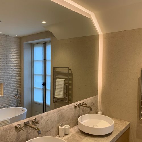 Luxury Bathroom with Stunning Feature Tile in Devon
