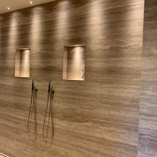 Luxury Walk In Double Shower with Free Standing Bath