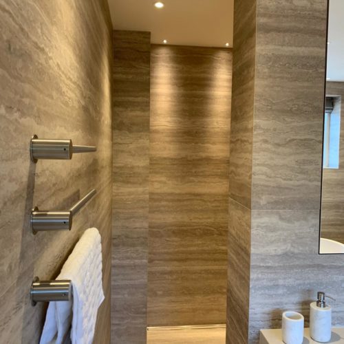 Luxury Walk In Double Shower with Free Standing Bath