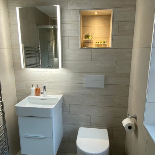 Wood Feature Shower Room