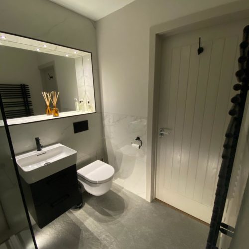 Luxury marble en suite shower room